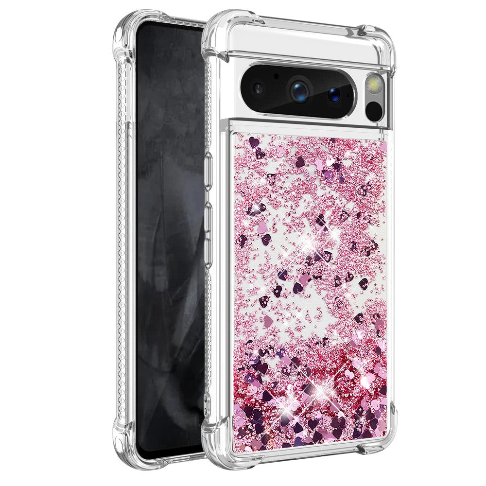 Pixel 8 Pro Glitzer-Hülle – Stoßfest & mit Treibsand