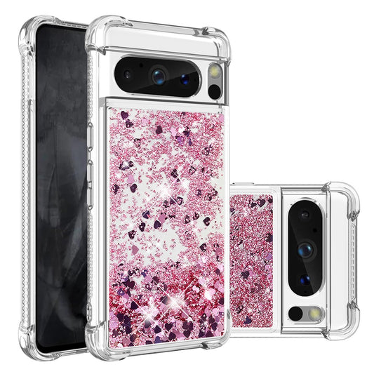 Pixel 8 Pro Glitzer-Hülle – Stoßfest & mit Treibsand