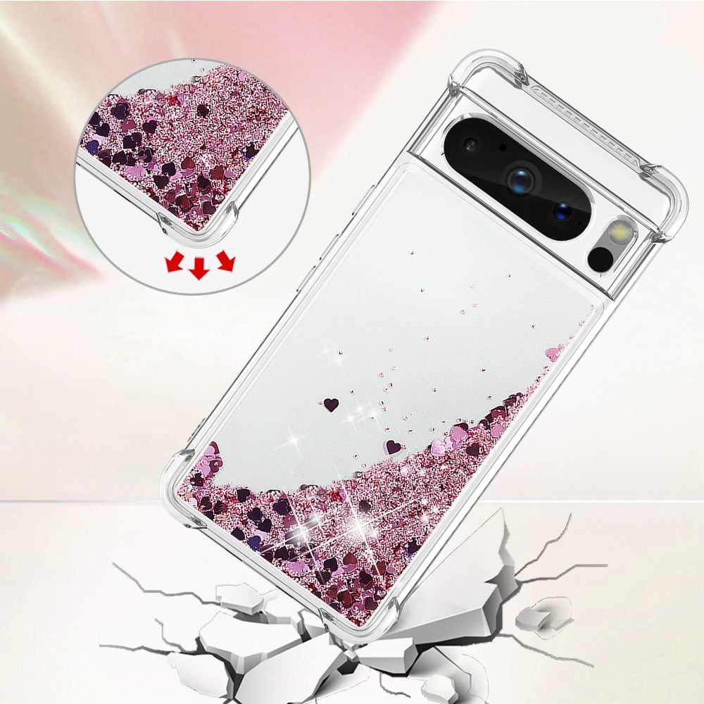 Pixel 8 Pro Glitzer-Hülle – Stoßfest & mit Treibsand