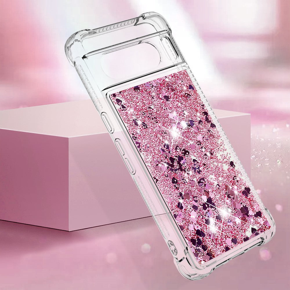 Pixel 8 Pro Glitzer-Hülle – Stoßfest & mit Treibsand