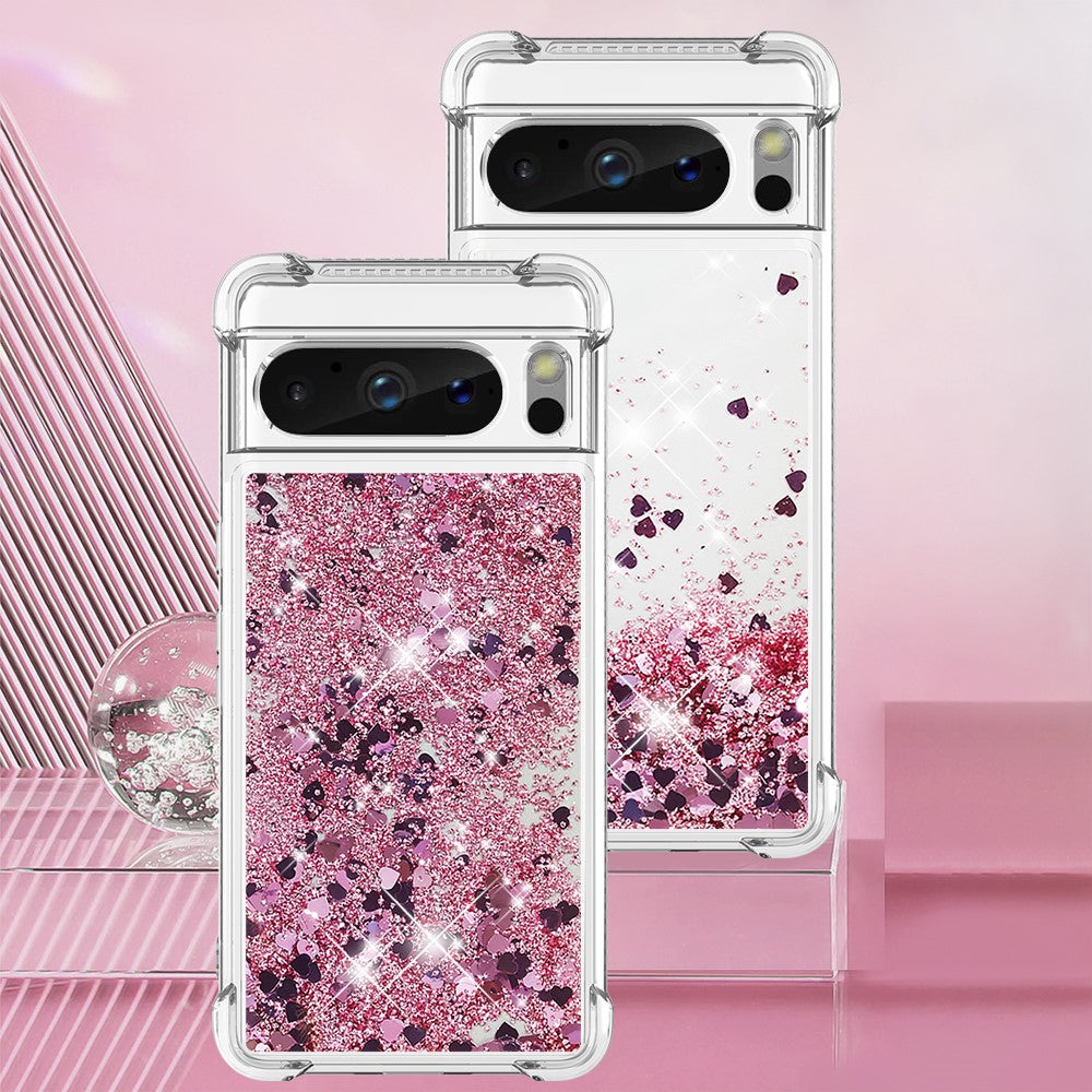 Pixel 8 Pro Glitzer-Hülle – Stoßfest & mit Treibsand