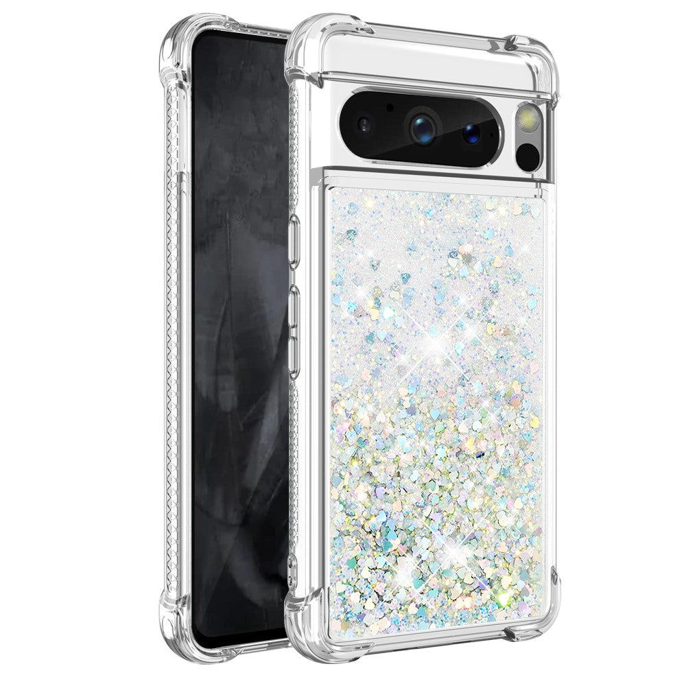 Pixel 8 Pro Glitzer-Hülle – Stoßfest & mit Treibsand