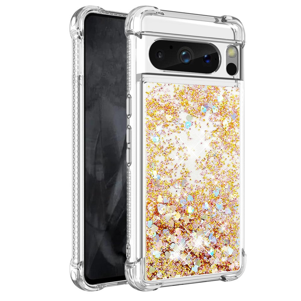 Pixel 8 Pro Glitzer-Hülle – Stoßfest & mit Treibsand