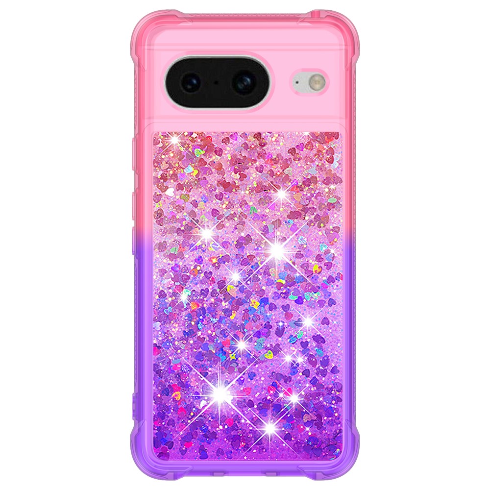 Pixel 8 Glitter-Hülle – Farbverlauf mit funkelndem Puder