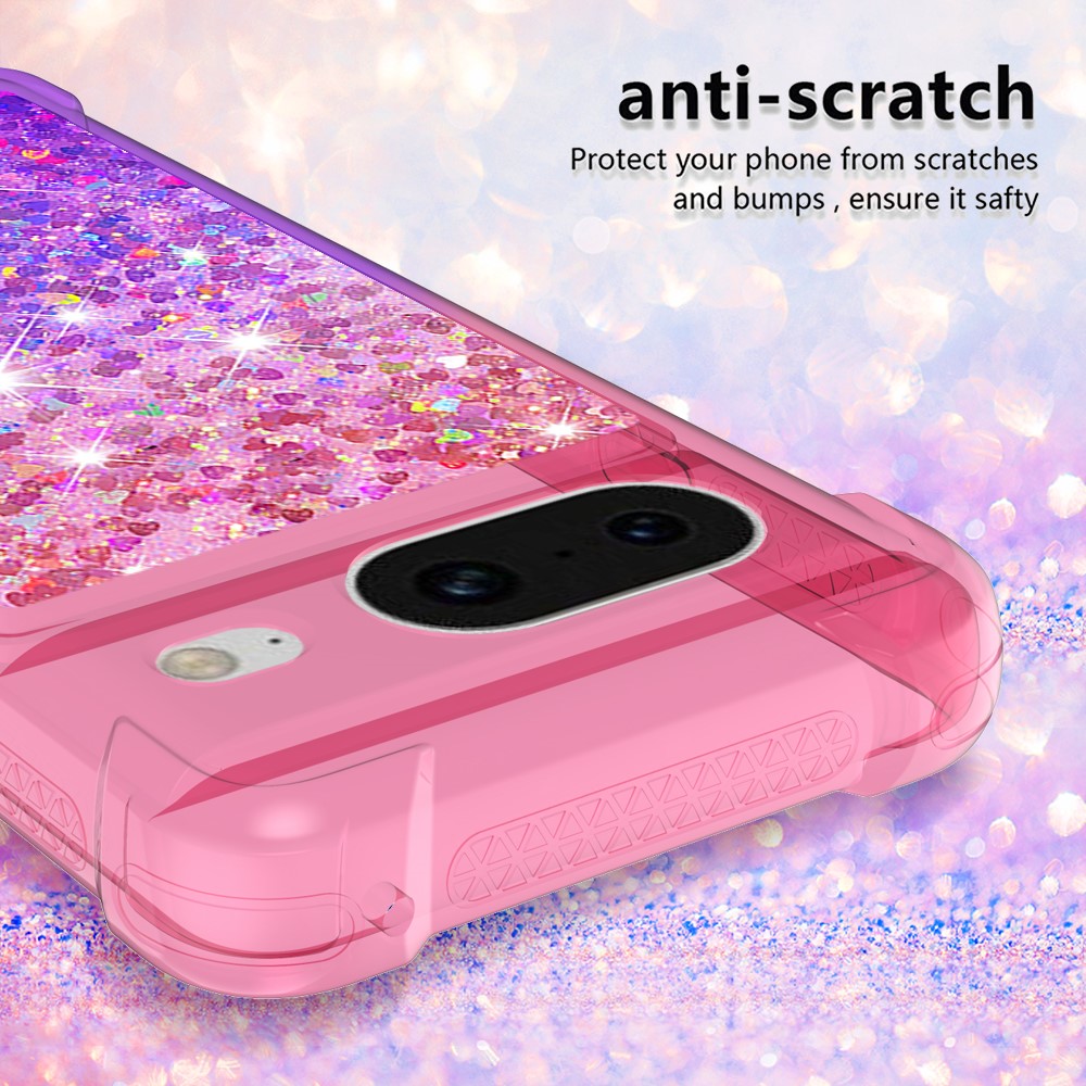 Pixel 8 Glitter-Hülle – Farbverlauf mit funkelndem Puder