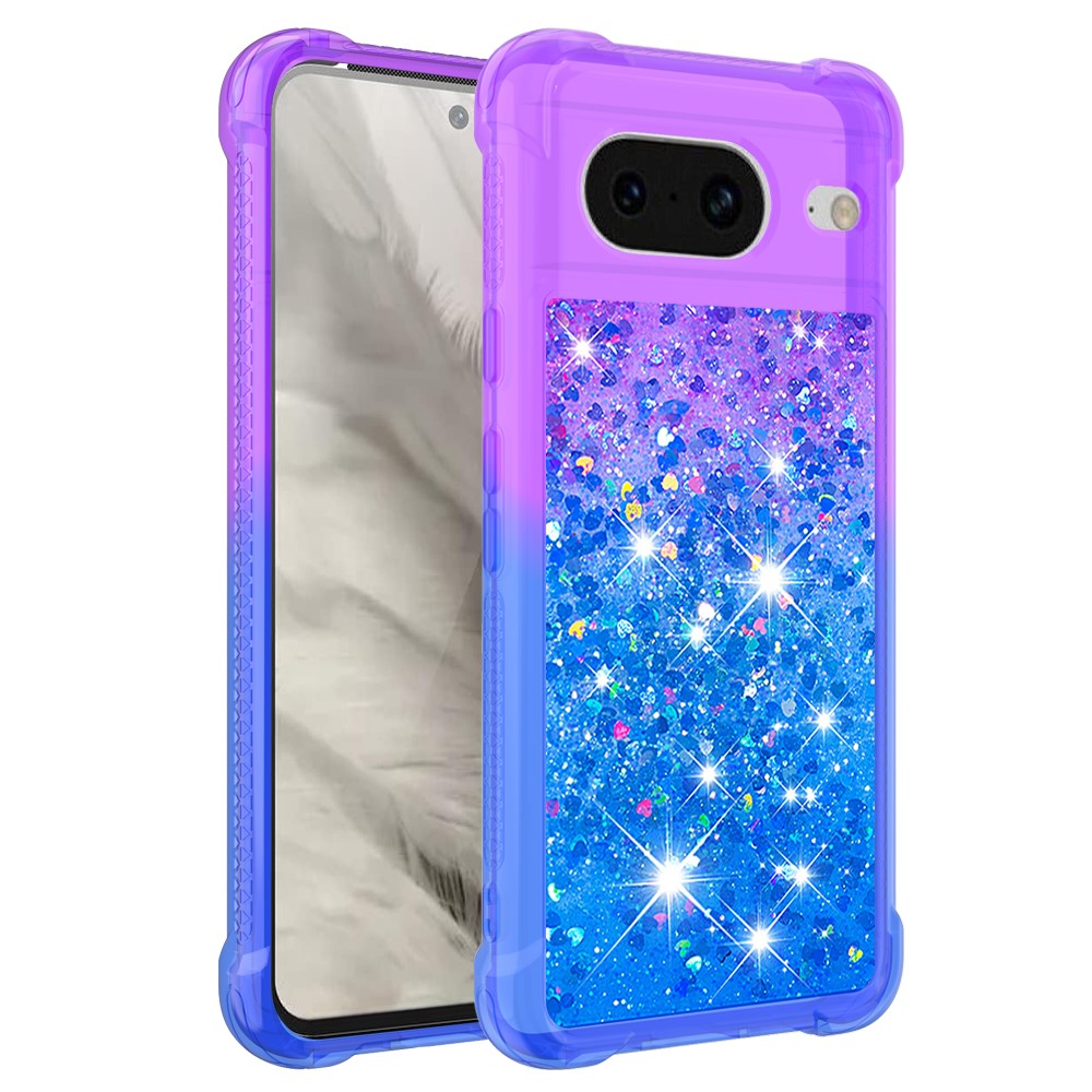 Pixel 8 Glitter-Hülle – Farbverlauf mit funkelndem Puder