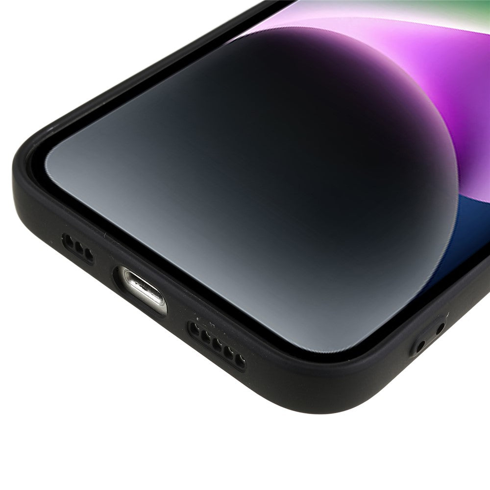 iPhone 15 Plus Gummierte Hülle – Mit Faserfutter & Anti-Kratz-Abdeckung