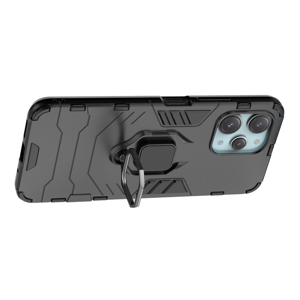 For Xiaomi Redmi 12 4G Drop-Proof Shell Ring Holder Kickstand Protective Cover TPU + PC Phone Case