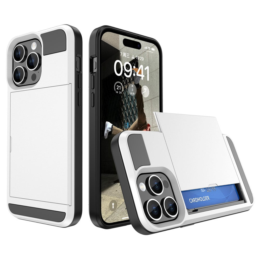 iPhone 15 Schiebekartensteckplatz-Hülle – Mit Kratzfestem Design