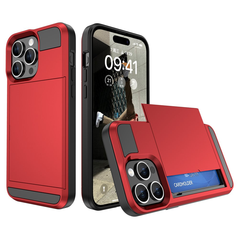 iPhone 15 Schiebekartensteckplatz-Hülle – Mit Kratzfestem Design