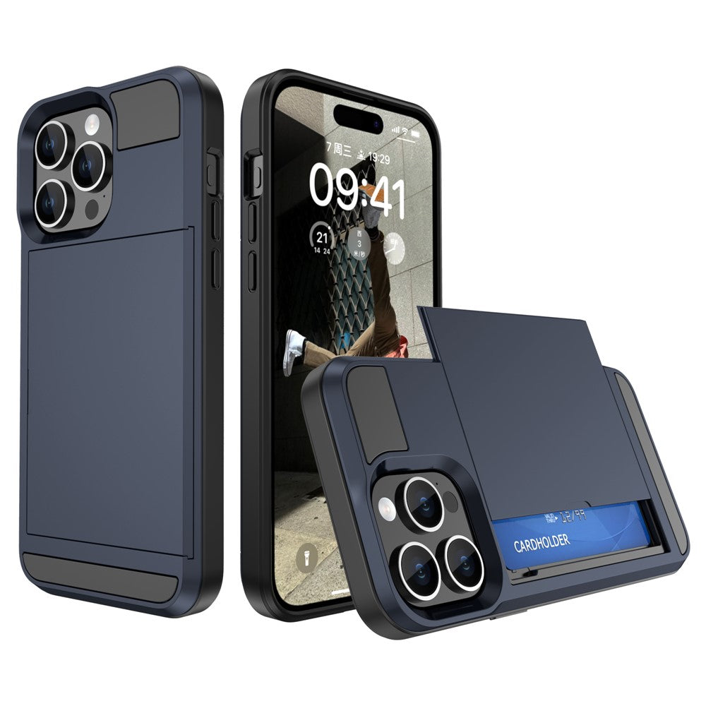 iPhone 15 Schiebekartensteckplatz-Hülle – Mit Kratzfestem Design