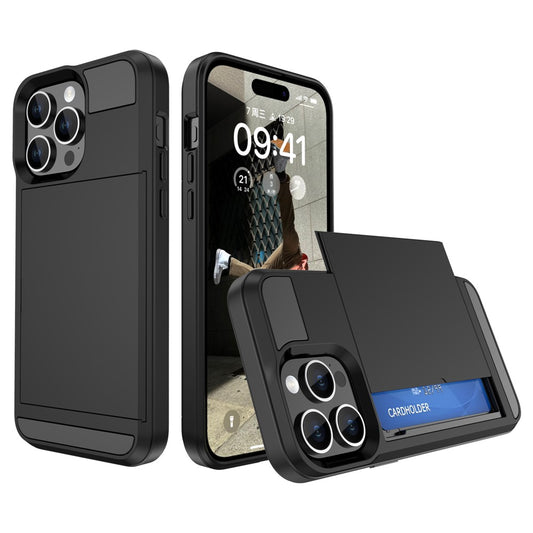 iPhone 15 Pro Max Schiebekartensteckplatz-Hülle – Mit Kratzfestem Design