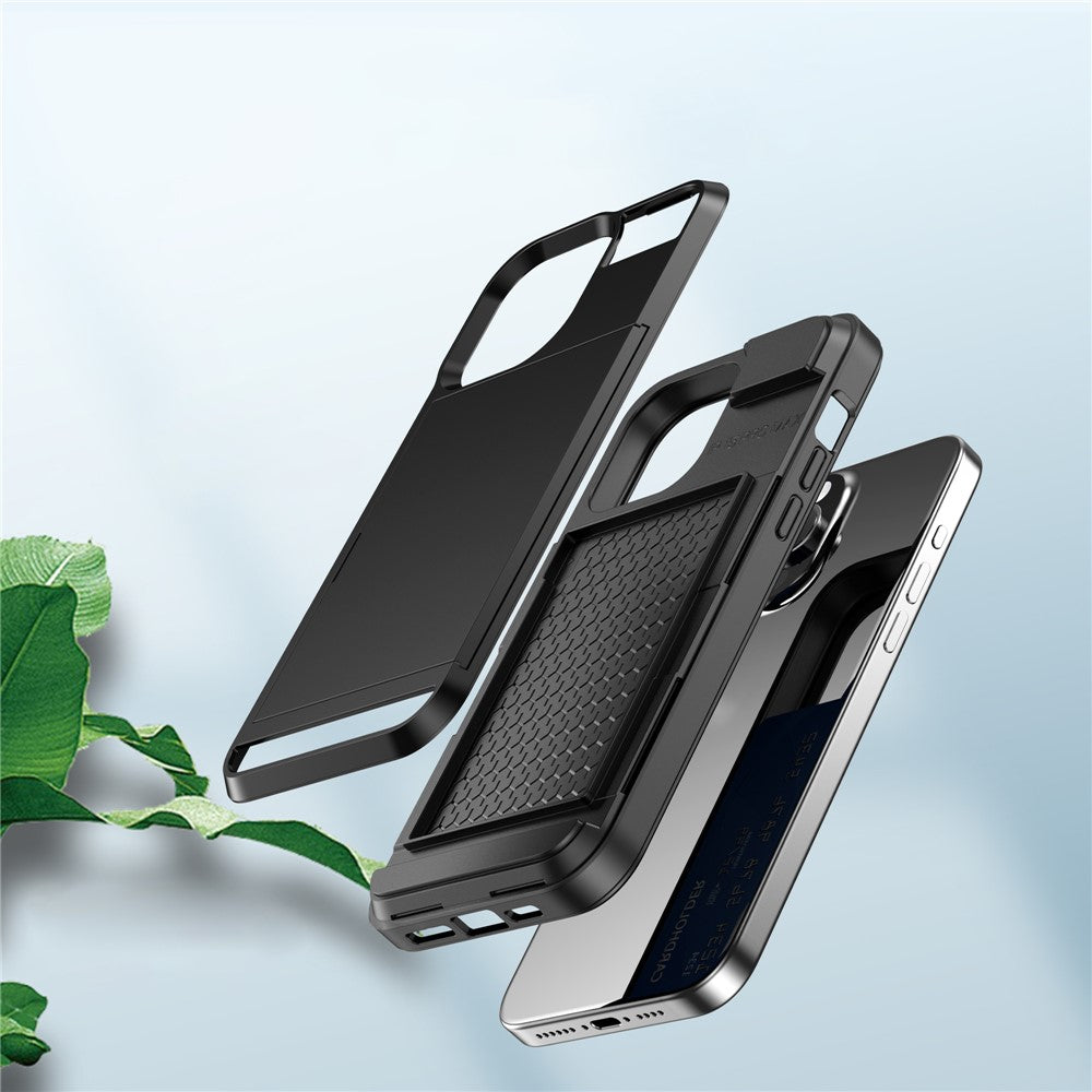 iPhone 15 Pro Max Schiebekartensteckplatz-Hülle – Mit Kratzfestem Design