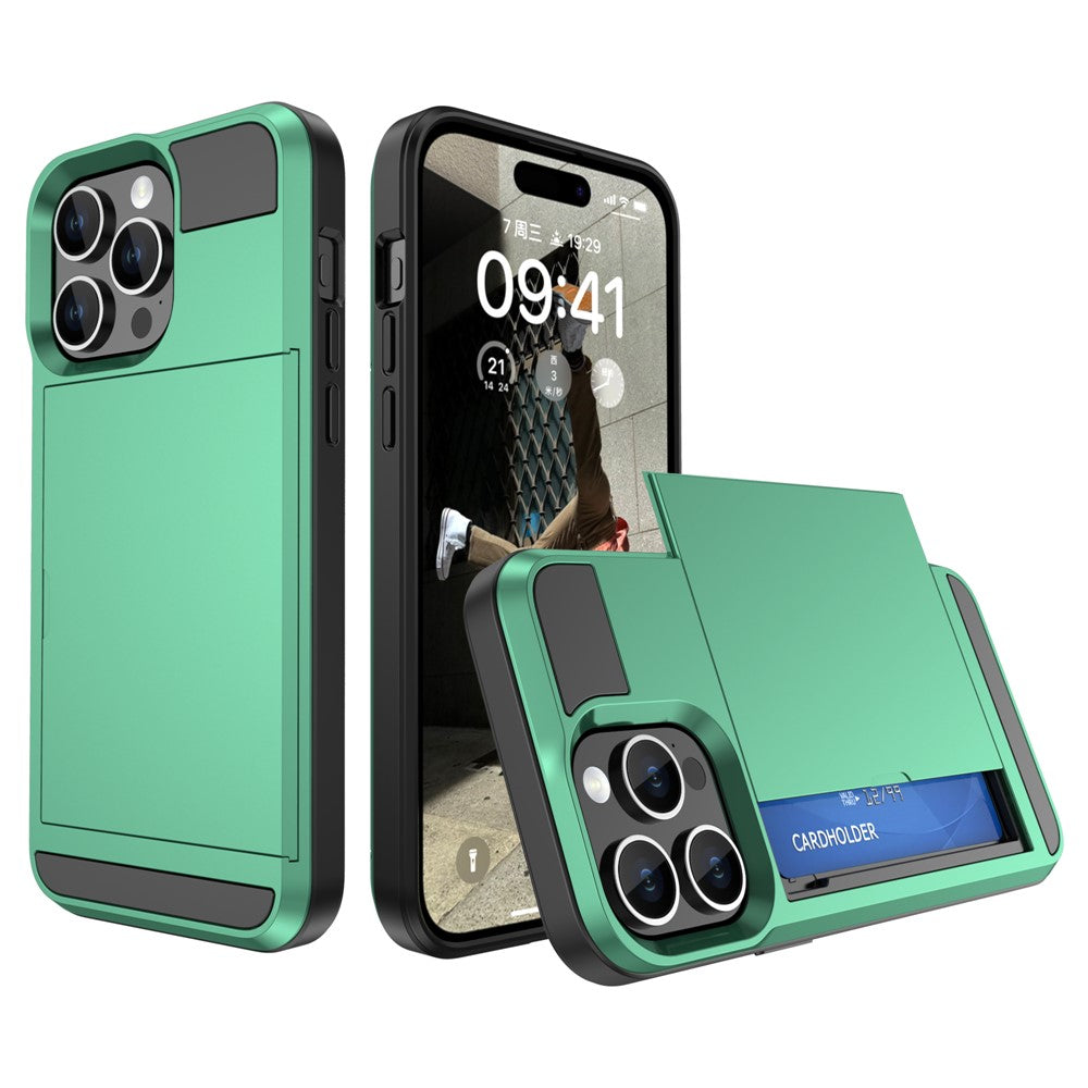 iPhone 15 Pro Max Schiebekartensteckplatz-Hülle – Mit Kratzfestem Design