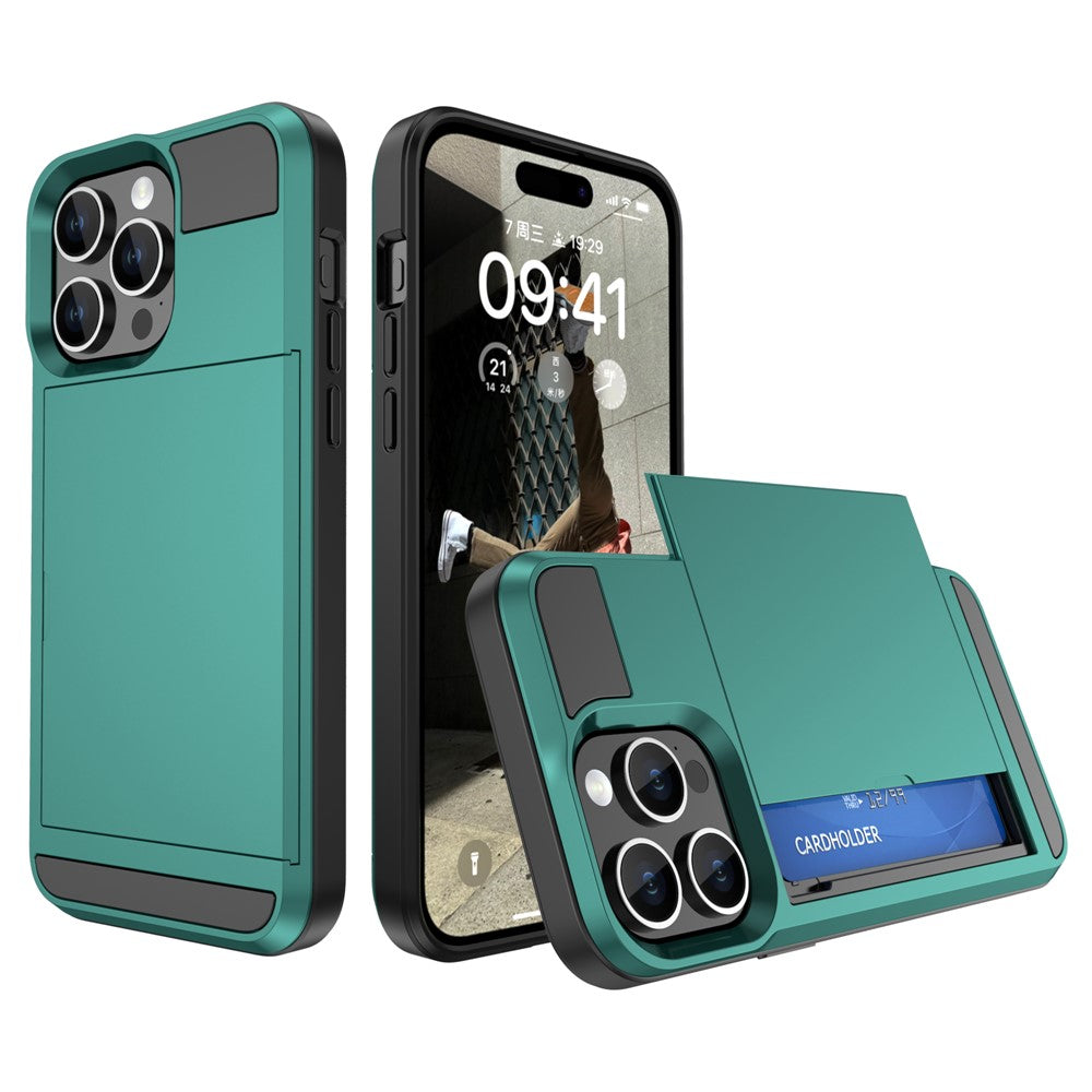 iPhone 15 Pro Max Schiebekartensteckplatz-Hülle – Mit Kratzfestem Design