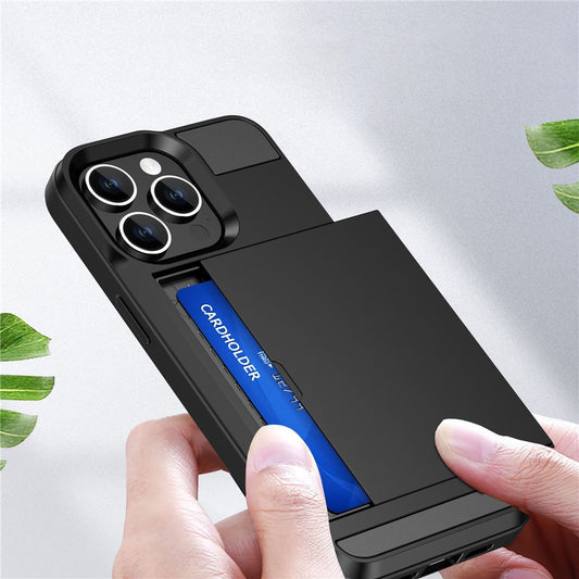 iPhone 15 Pro Schiebekartensteckplatz-Hülle – Mit Kratzfestem Design