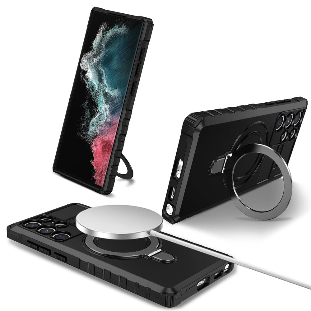 Galaxy S22 Ultra 5G Magnet-Hülle – Stoßfest & Mit Ständer