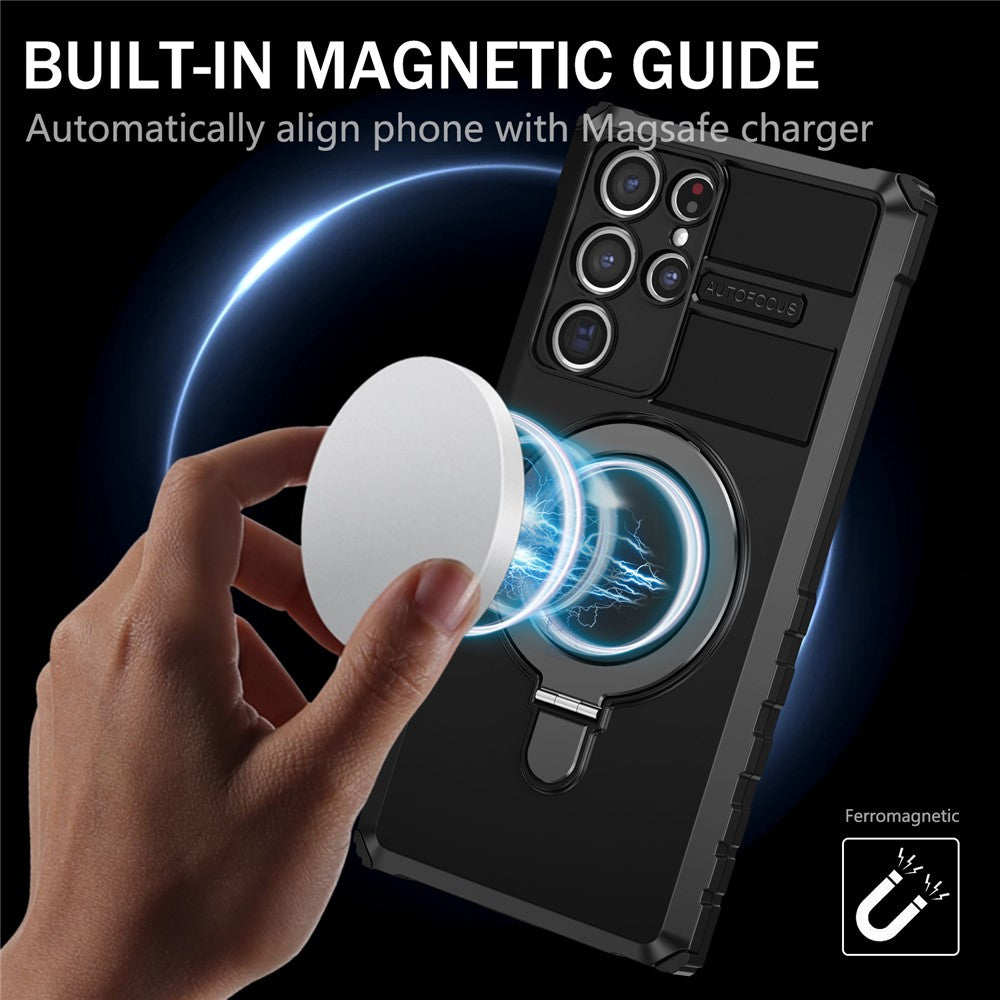 Galaxy S22 Ultra 5G Magnet-Hülle – Stoßfest & Mit Ständer