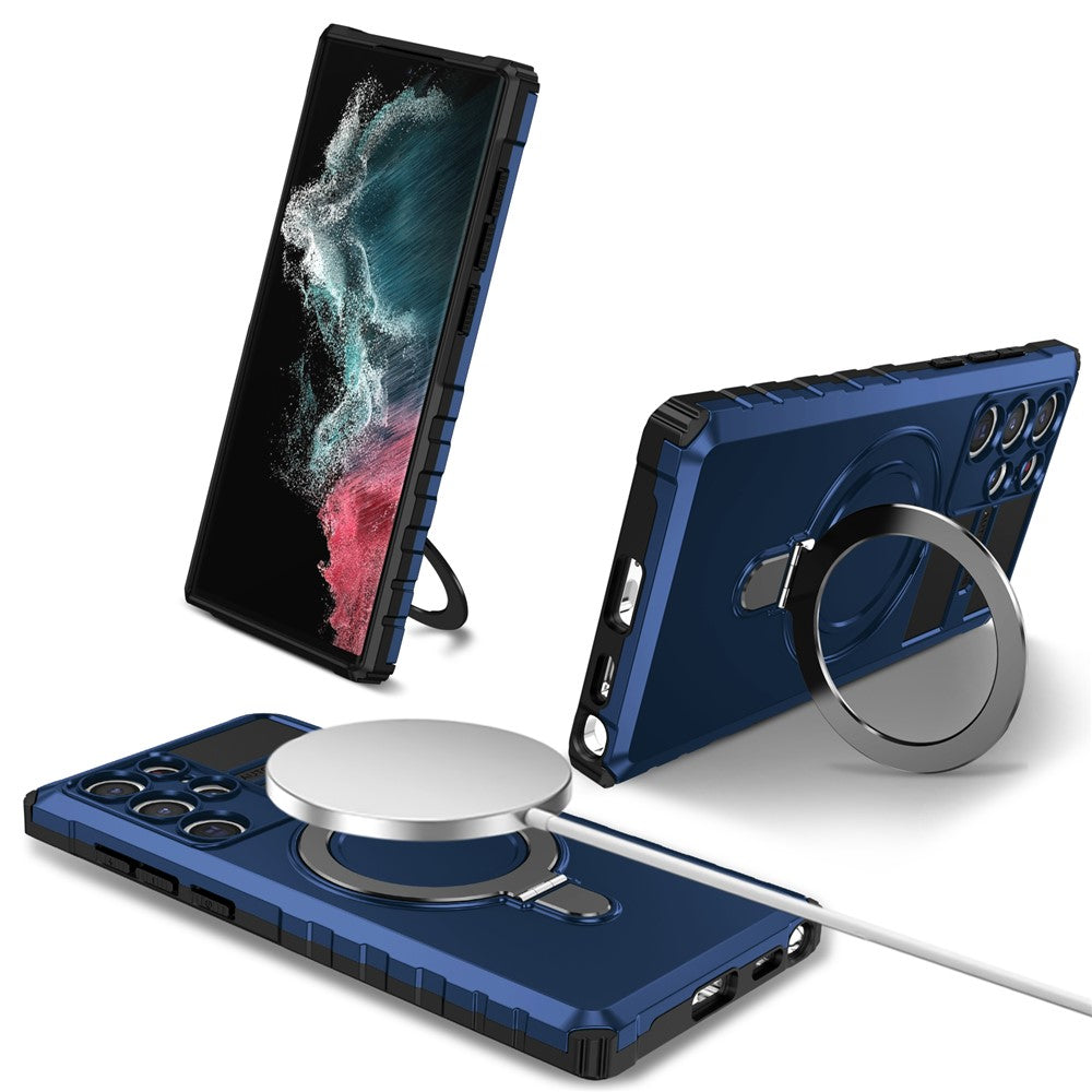 Galaxy S22 Ultra 5G Magnet-Hülle – Stoßfest & Mit Ständer