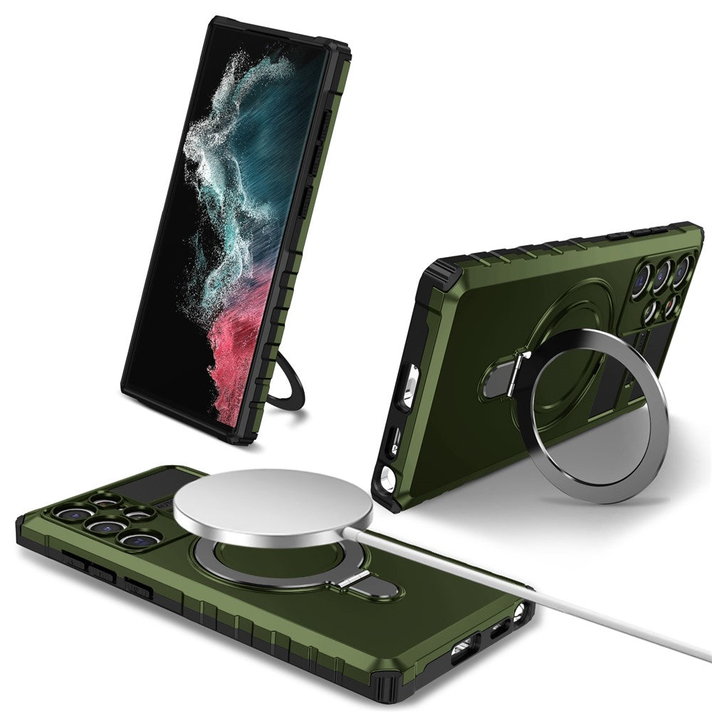 Galaxy S22 Ultra 5G Magnet-Hülle – Stoßfest & Mit Ständer
