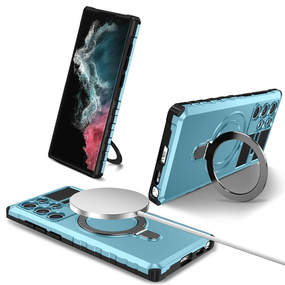 Galaxy S22 Ultra 5G Magnet-Hülle – Stoßfest & Mit Ständer