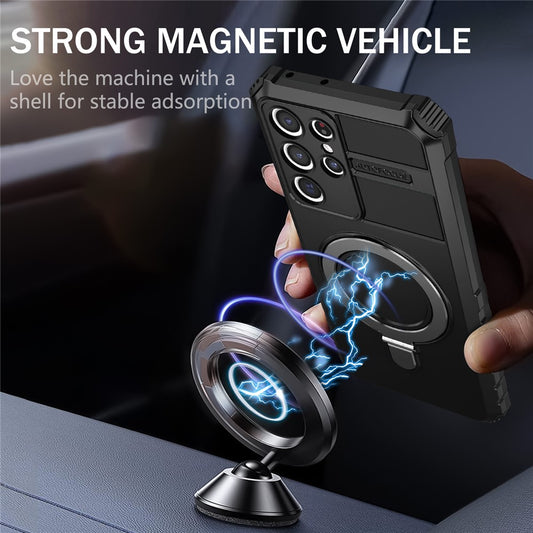 Galaxy S21 Ultra 5G Magnet-Hülle – Stoßfest & Mit Ständer