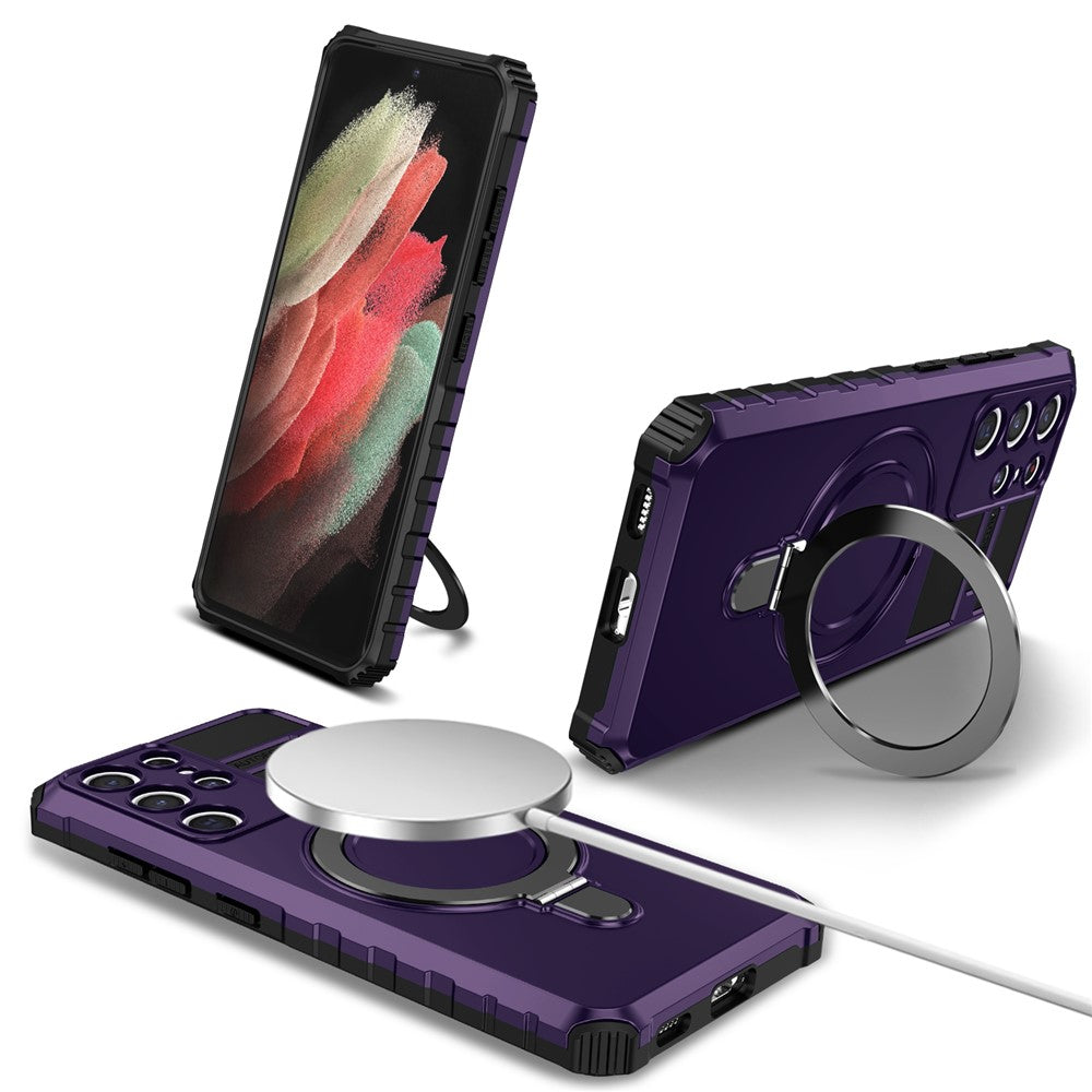 Galaxy S21 Ultra 5G Magnet-Hülle – Stoßfest & Mit Ständer