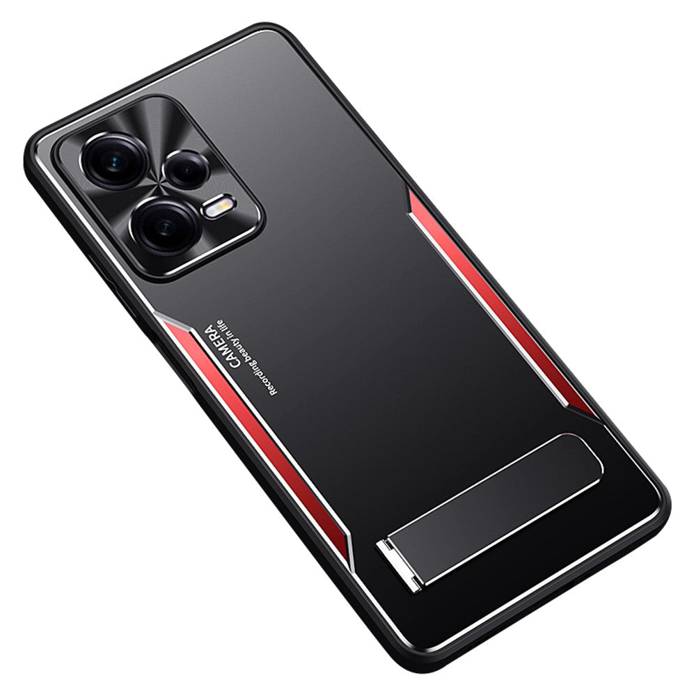 For Xiaomi Redmi Note 12 Pro+ 5G TPU+Aluminium Alloy Kickstand Case Shockproof Phone Cover