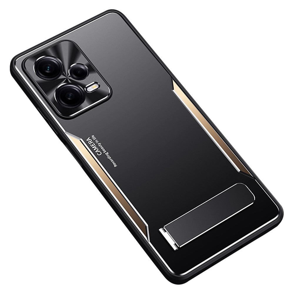 For Xiaomi Redmi Note 12 Pro+ 5G TPU+Aluminium Alloy Kickstand Case Shockproof Phone Cover