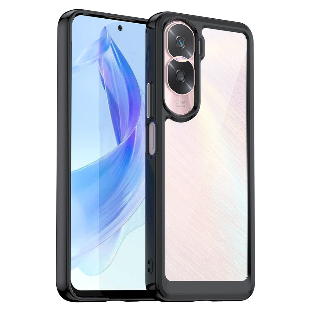 Honor 90 Lite 5G / X50i 5G Transparente Handyhülle – TPU + Acryl Handy-Rückseite, stoßfest