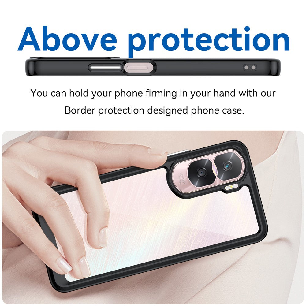 Honor 90 Lite 5G / X50i 5G Transparente Handyhülle – TPU + Acryl Handy-Rückseite, stoßfest
