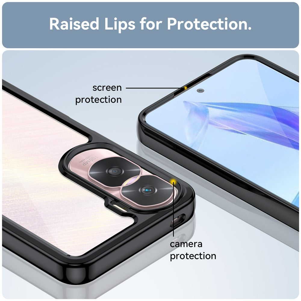 Honor 90 Lite 5G / X50i 5G Transparente Handyhülle – TPU + Acryl Handy-Rückseite, stoßfest