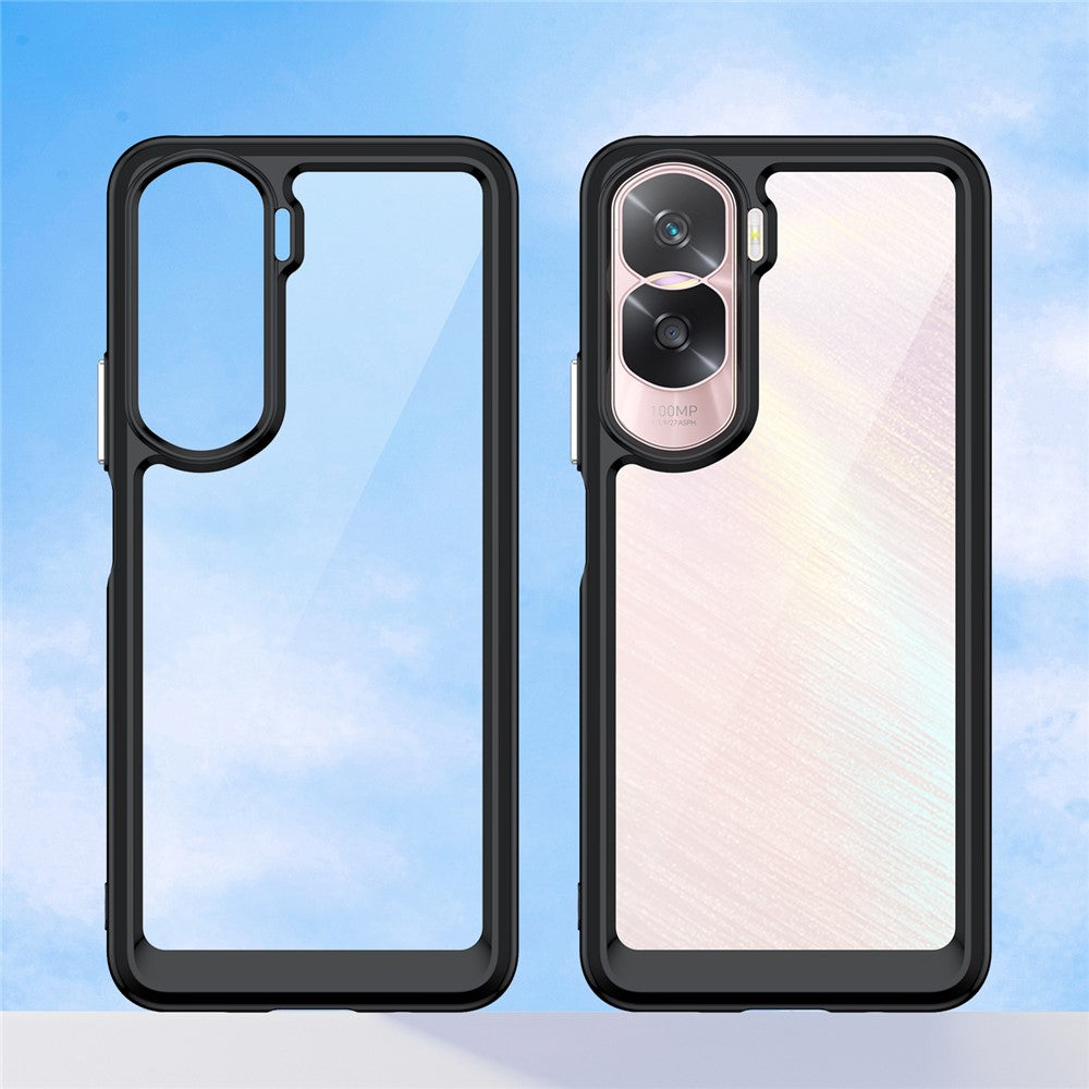 Honor 90 Lite 5G / X50i 5G Transparente Handyhülle – TPU + Acryl Handy-Rückseite, stoßfest
