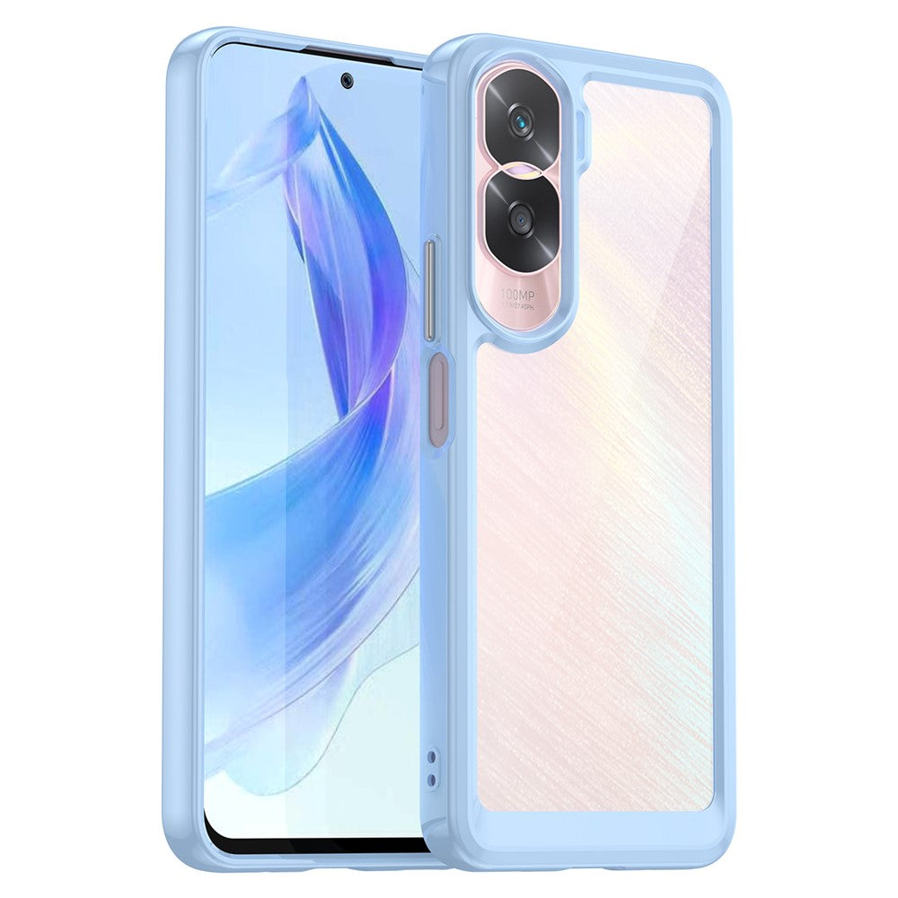 Honor 90 Lite 5G / X50i 5G Transparente Handyhülle – TPU + Acryl Handy-Rückseite, stoßfest