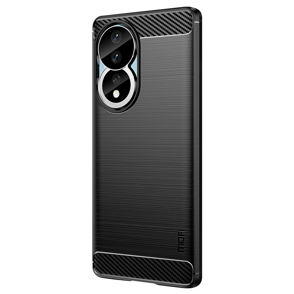 MOFI JK TPU Series-1 for Honor 90 Carbon Fiber Soft TPU Case Anti-scratch Brushed Phone Cover