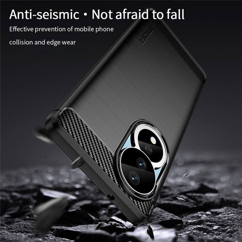 MOFI JK TPU Series-1 for Honor 90 Carbon Fiber Soft TPU Case Anti-scratch Brushed Phone Cover