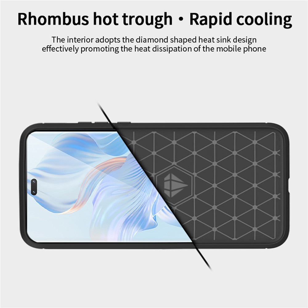 MOFI JK TPU Series-1 for Honor 90 Carbon Fiber Soft TPU Case Anti-scratch Brushed Phone Cover
