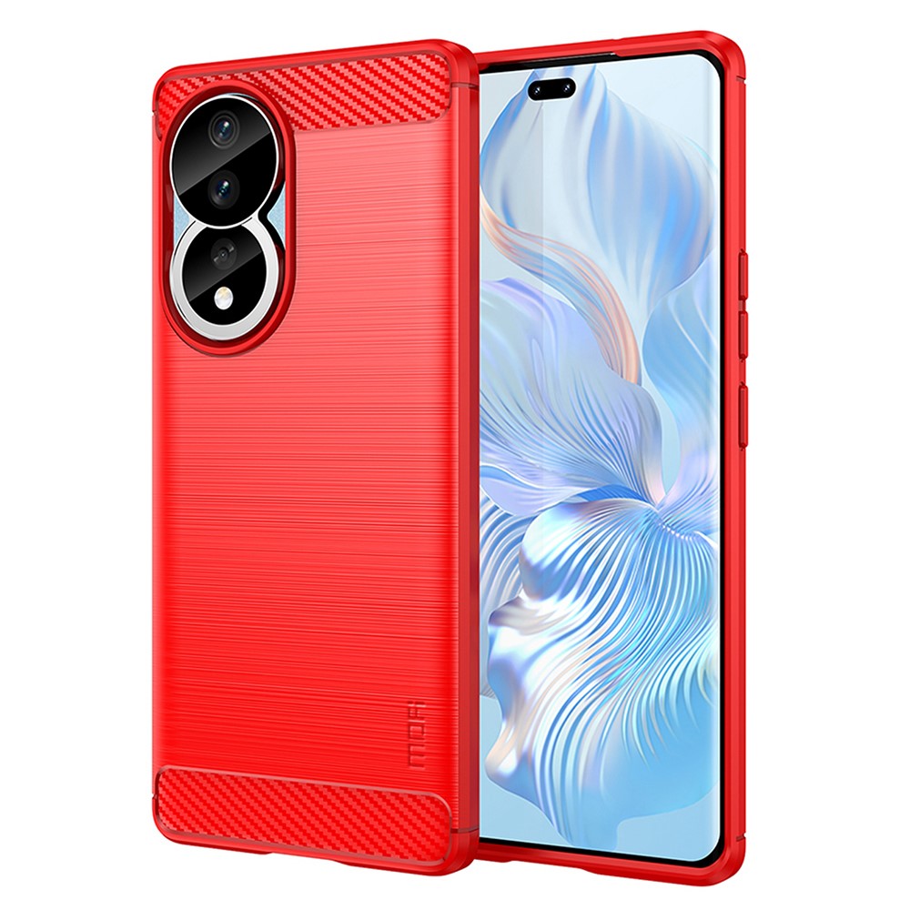 MOFI JK TPU Series-1 for Honor 90 Carbon Fiber Soft TPU Case Anti-scratch Brushed Phone Cover