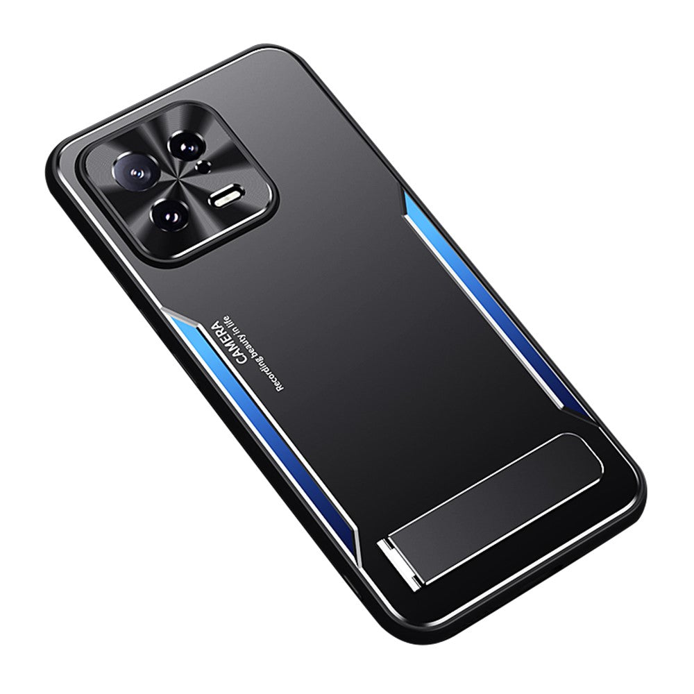 For Xiaomi 13 Cell Phone Cover Hard Aluminium Alloy + Flexible TPU Kickstand Phone Case