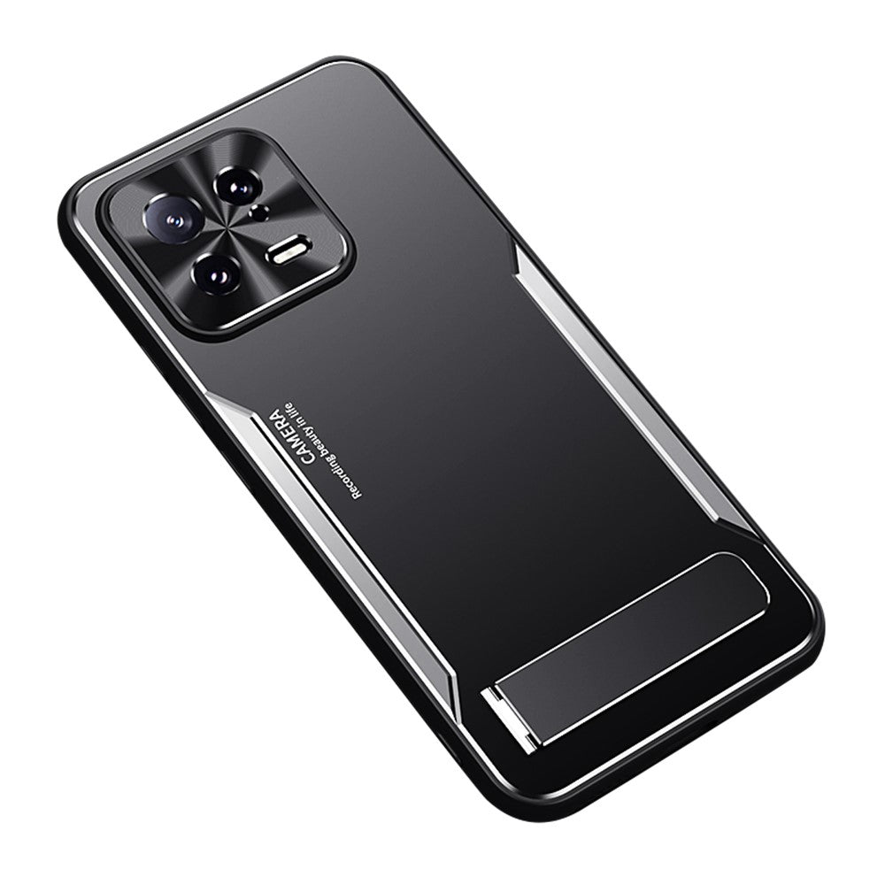 For Xiaomi 13 Cell Phone Cover Hard Aluminium Alloy + Flexible TPU Kickstand Phone Case