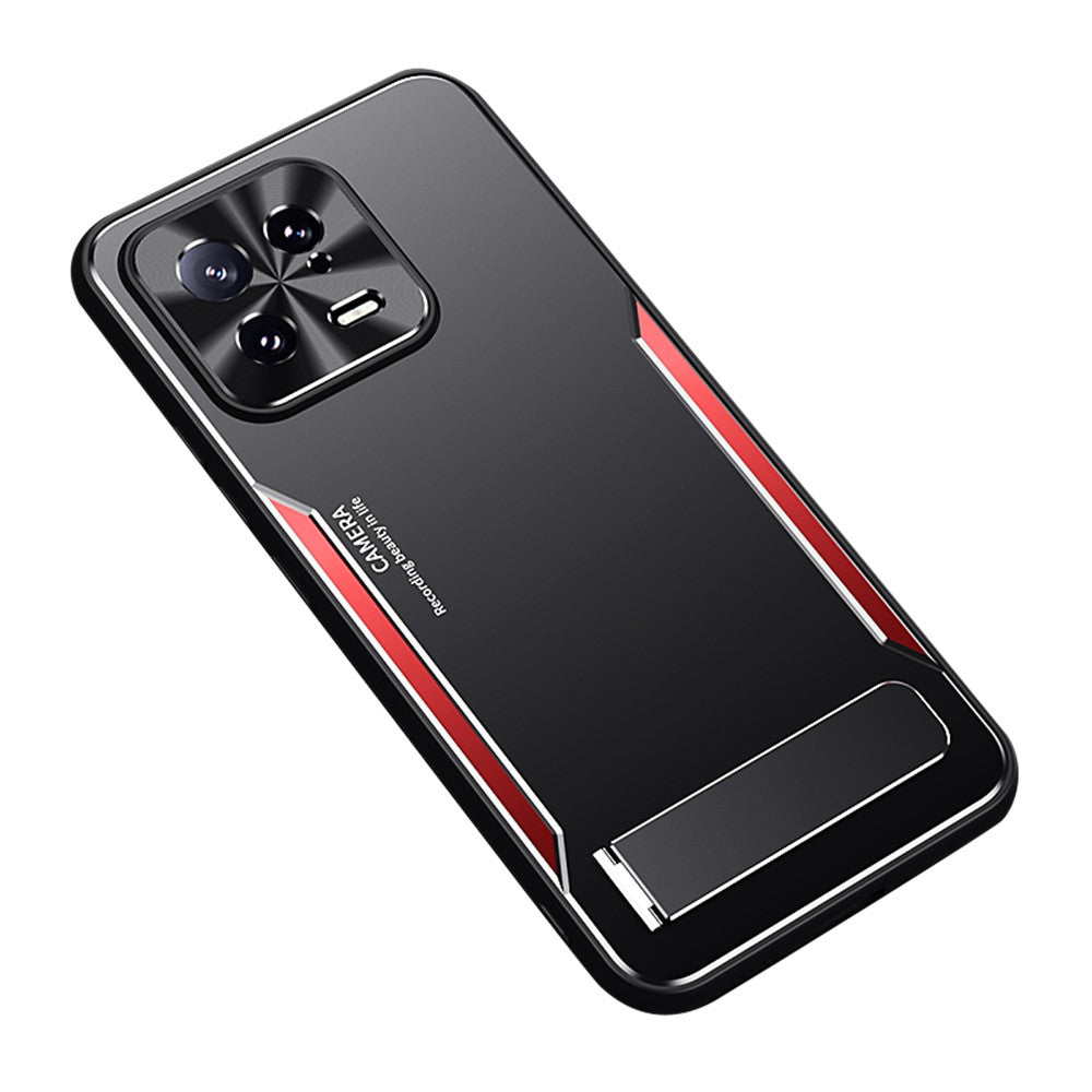 For Xiaomi 13 Cell Phone Cover Hard Aluminium Alloy + Flexible TPU Kickstand Phone Case