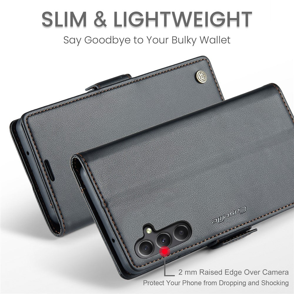Galaxy A24 4G Glänzende Wallet-Hülle – RFID-Schutz & Ständer