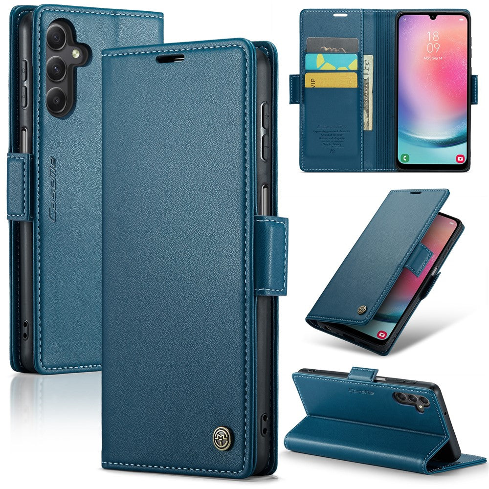 Galaxy A24 4G Glänzende Wallet-Hülle – RFID-Schutz & Ständer