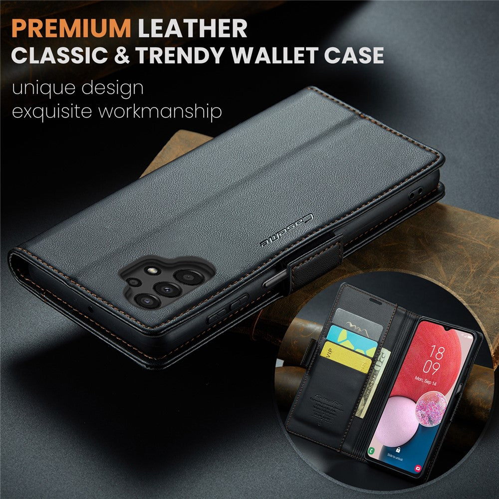 Galaxy A13 4G/5G / A04s 4G / A04 4G / M13 5G Glänzende Wallet-Hülle – RFID-Schutz & Ständer