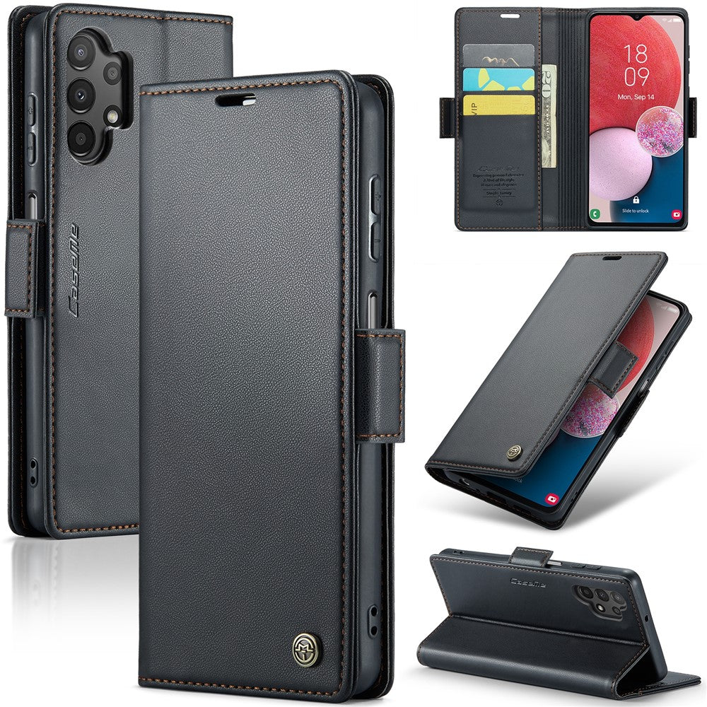 Galaxy A13 4G/5G / A04s 4G / A04 4G / M13 5G Glänzende Wallet-Hülle – RFID-Schutz & Ständer