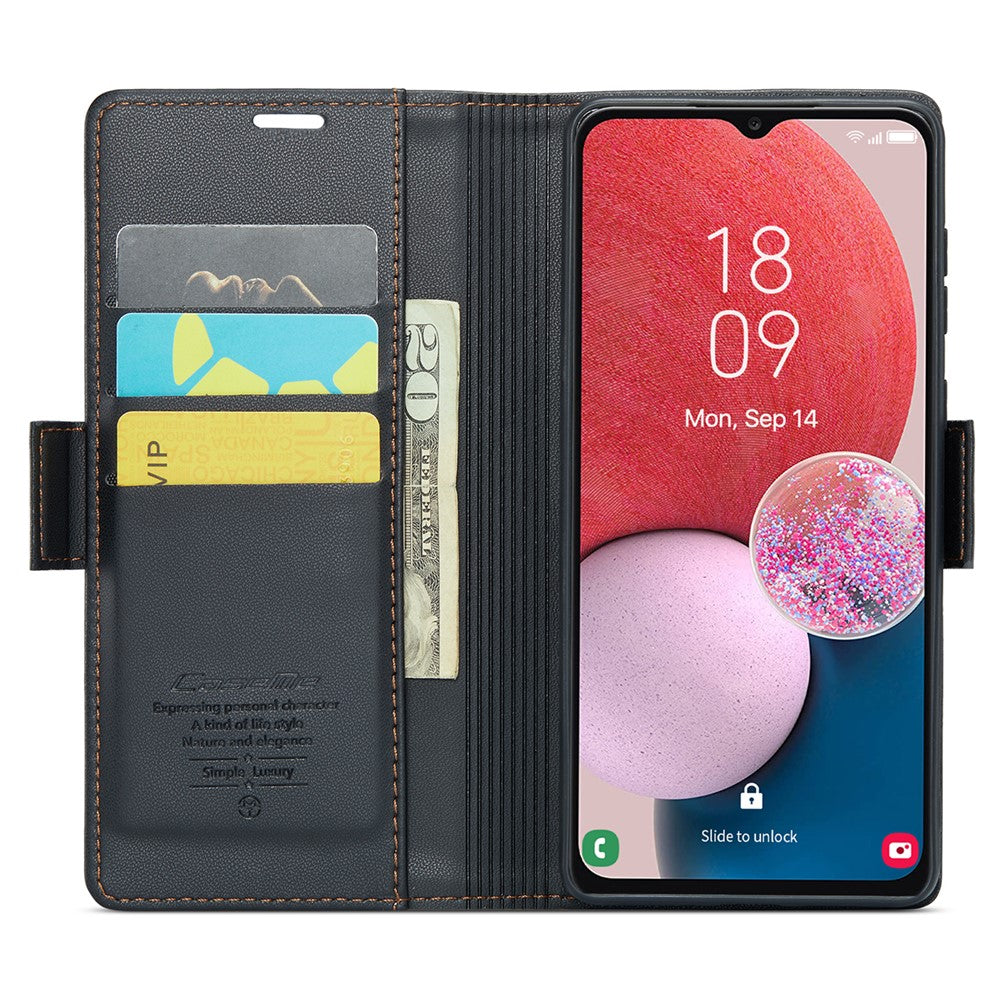 Galaxy A13 4G/5G / A04s 4G / A04 4G / M13 5G Glänzende Wallet-Hülle – RFID-Schutz & Ständer