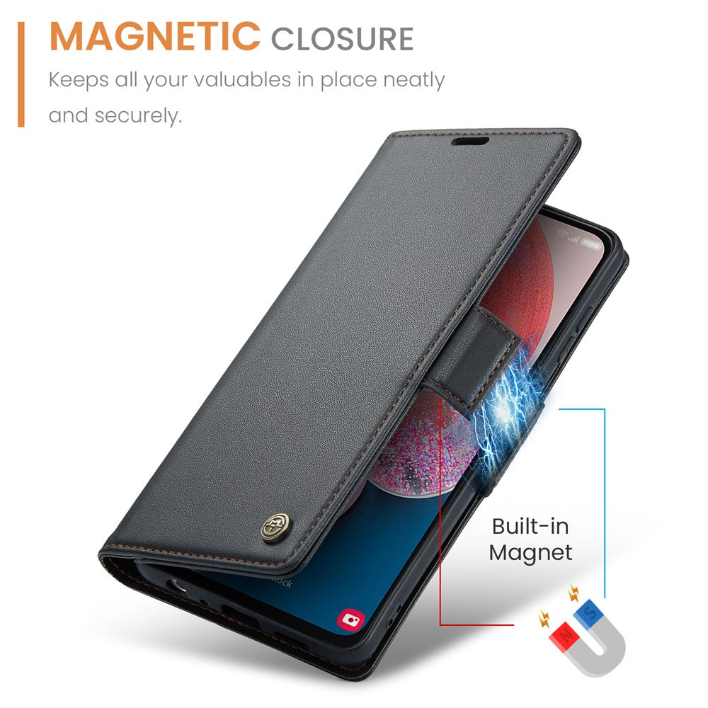 Galaxy A13 4G/5G / A04s 4G / A04 4G / M13 5G Glänzende Wallet-Hülle – RFID-Schutz & Ständer