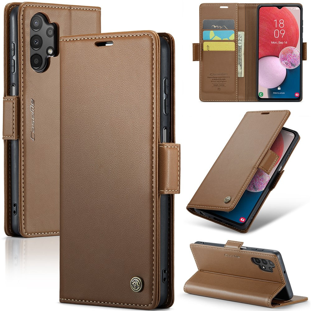 Galaxy A13 4G/5G / A04s 4G / A04 4G / M13 5G Glänzende Wallet-Hülle – RFID-Schutz & Ständer