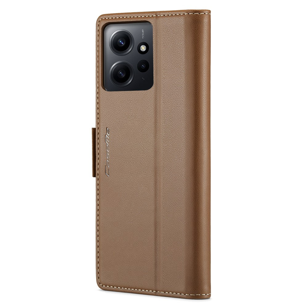 For Xiaomi Redmi Note 12 4G Leather Case CASEME 023 RFID Blocking 3 Card Slot Mobile Cover