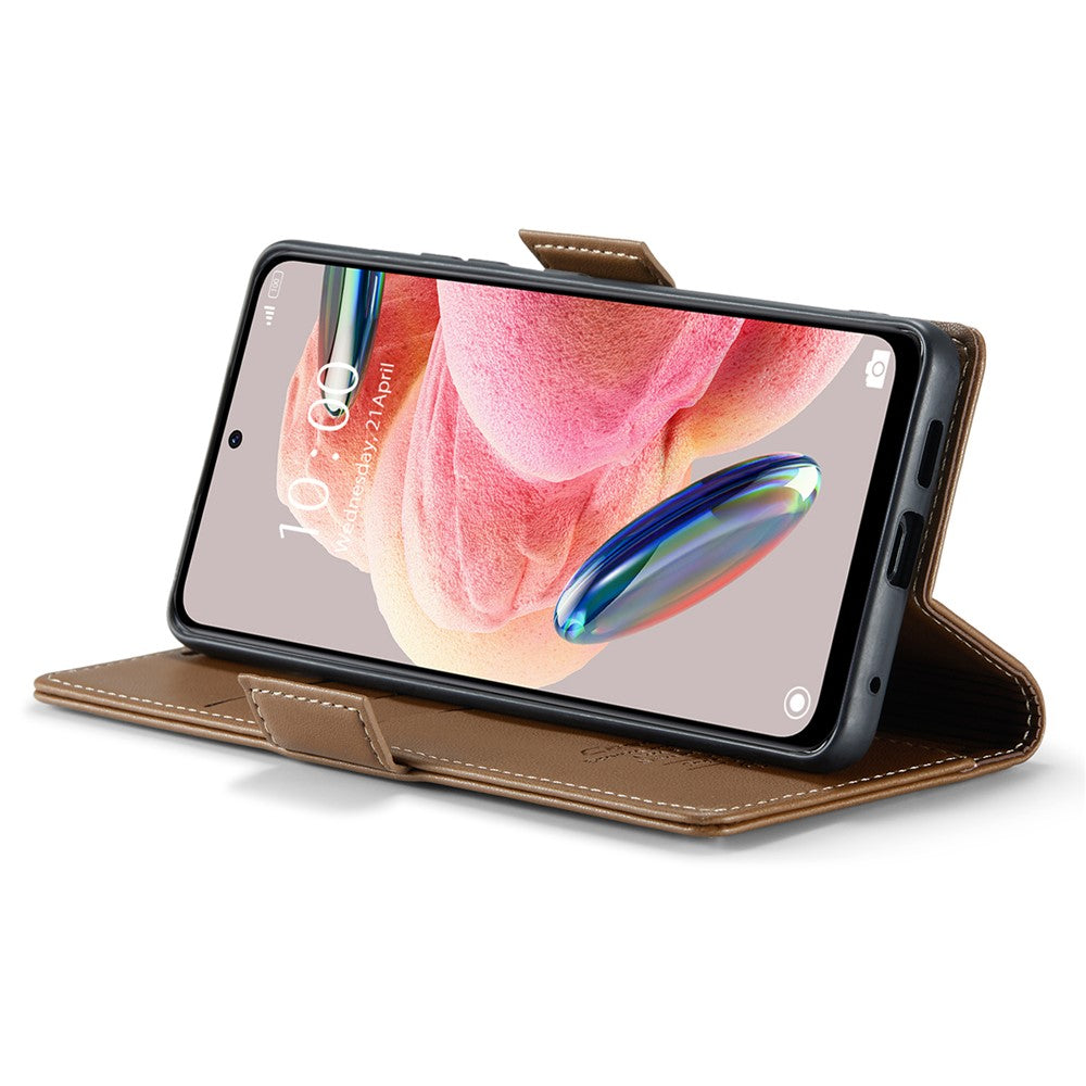 For Xiaomi Redmi Note 12 4G Leather Case CASEME 023 RFID Blocking 3 Card Slot Mobile Cover